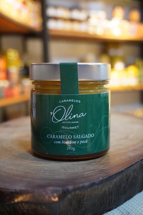 Caramelo Salgado com Bourbon e Pecã - Olina 190g